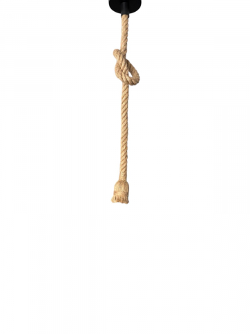 Cablu pendul cu franghie iuta 90 cm, aspect retro, cu soclu E27, suport metalic tavan, bec neinclus, AVI-4819 [2]