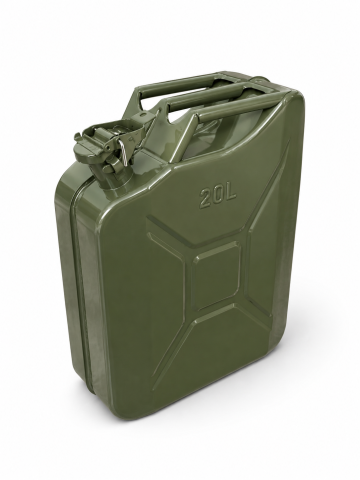 Accesorii scule auto - Canistră metalică, AVI®, 20 L, verde, etanșă, cu mâner triplu, oțel rezistent, AVI-5455