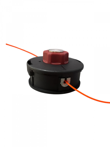 Cap motocoasă tambur Ø11 cm – filet M10 x 1.25 stânga, ranforsat cu metal, negru-visiniu, 335g, AVI-2509 [1]