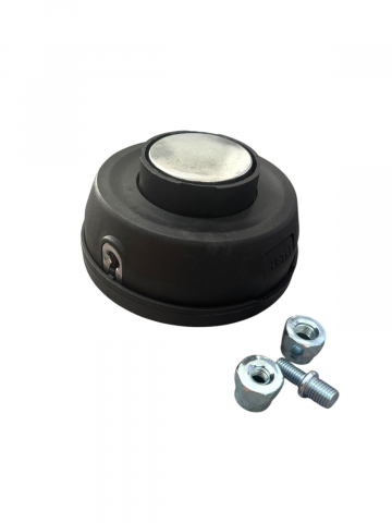 Consumabile masini gradinarit - Cap tambur / mosor motocoasa Ø12cm, buton aluminiu, filet M10*1.25 cu adaptoare pentru filet M8*1.25 si M10*1.0, 440gr, AVI-2951