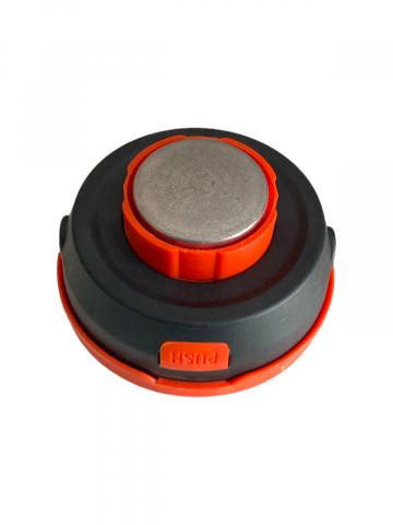 Consumabile masini gradinarit - Cap trimmer pentru motocoasa, buton aluminiu, negru - portocaliu, AVI-2503