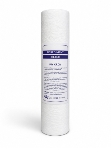 Casa - Cartuș filtru apă potabilă PP, AVI®, 10" (25,4 cm), 5 microni, pentru sisteme de filtrare apă, temperatură maximă 52°C, AVI-5482