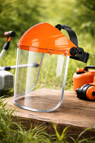 Cască mască protecție motocoasă, AVI®, vizieră plastic transparent, fixare reglabilă, AVI-2615 [1]