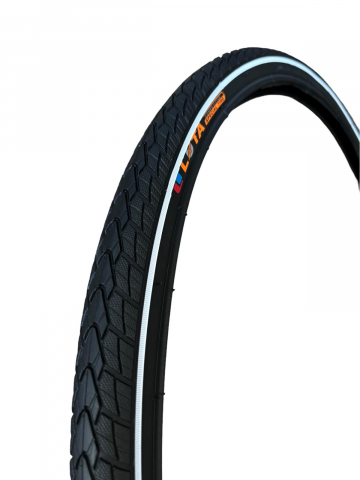 Accesorii si piese de schimb biciclete - Cauciuc bicicleta 700 x 35c 37-622 (28 x 1 3/8 x 1 5/8), Luta, dunga alba, AVI-4439