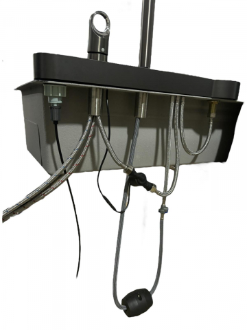Chiuveta bucatarie, multifunctionala, inox 304 baterie completa cu spalator pahare, cascada tip ploaie, banda LED, afisaj temperatura autonom, 750 x 450mm, accesorii incluse, AVI-4585 [14]