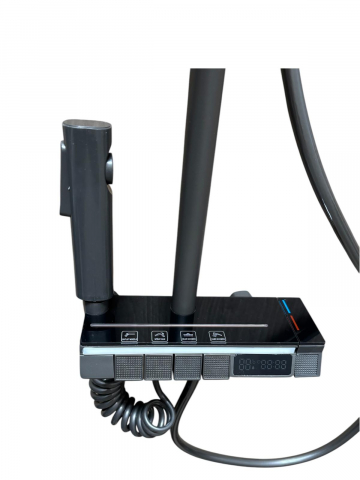 Coloana de dus completa, panou de comanda din metal gri cu sticla securizata neagra, 1.2 kg, 21.5 cm, iluminare LED si afisare temperatura apa, nu necesita conectarea la o sursa de energie, AVI-4874 [6]