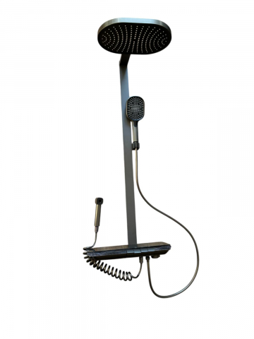 Coloana de dus completa, panou de comanda mare - 42cm, autonoma, joc de lumini, afisare temperatura apa, nu necesita conectarea la o sursa de energie, AVI-4833 [11]