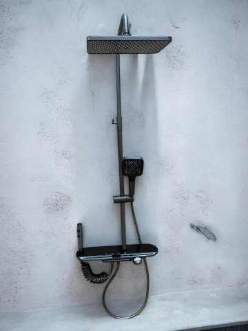 Coloana de dus completa, panou de comanda mare - 46cm, autonoma, joc de lumini, afisare temperatura apa, nu necesita conectarea la o sursa de energie, AVI-4832 [1]