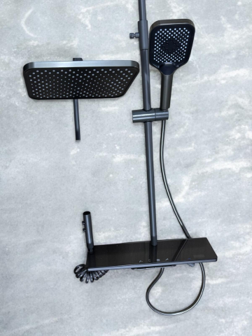 Coloane de dus si seturi de dus - Coloana de dus completa, panou de comanda mare - 46cm, autonoma, joc de lumini Night Stars, afisare temperatura apa, nu necesita conectarea la o sursa de energie, AVI-4831