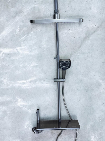 Coloana de dus completa, panou de comanda mare - 46cm, autonoma, joc de lumini Night Stars, afisare temperatura apa, nu necesita conectarea la o sursa de energie, AVI-4831 [2]