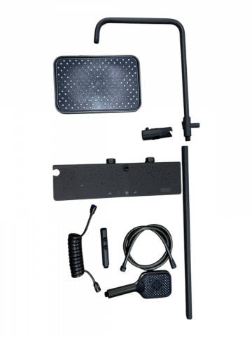 Coloana de dus completa, panou de comanda mare - 46cm, autonoma, joc de lumini Night Stars, afisare temperatura apa, nu necesita conectarea la o sursa de energie, AVI-4831 [9]