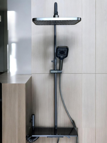 Coloana de dus completa, panou de comanda mare - 46cm, autonoma, joc de lumini Night Stars, afisare temperatura apa, nu necesita conectarea la o sursa de energie, AVI-4831 [5]