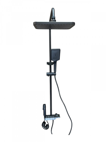 Coloana de dus completa, panou de control 19.5 cm, metal, cu butoane piano, fara afisaj, gri, AVI-4871 [2]