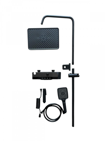 Coloana de dus premium completa, panou de comanda metal 1.55 kg, 29.5 cm, autonoma, banda LED si afisare temperatura apa, nu necesita conectarea la o sursa de energie, tevi metal, AVI-4846 [7]