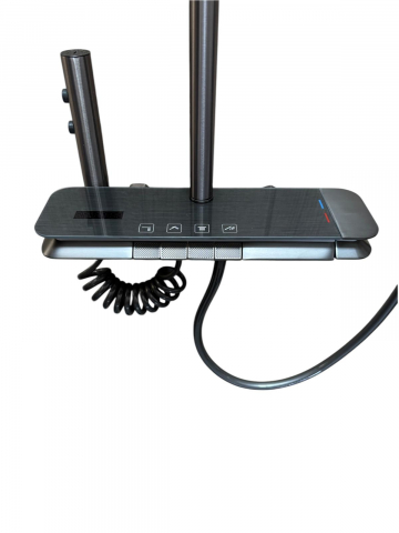 Coloana de dus premium completa, panou de comanda metal 2.1kg, 32 cm, autonoma, banda LED si afisare temperatura apa, nu necesita conectarea la o sursa de energie, tevi metal, AVI-4867 [1]