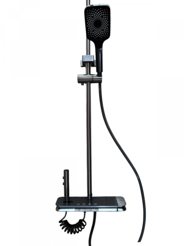 Coloana de dus premium completa, panou de comanda metal 2.1kg, 32 cm, autonoma, banda LED si afisare temperatura apa, nu necesita conectarea la o sursa de energie, tevi metal, AVI-4867 [3]