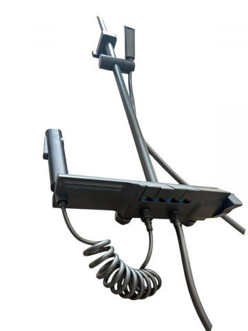 Coloana de dus premium completa, panou de comanda metal 2.20 kg, 34.5 cm, autonoma, banda LED si afisare temperatura apa, nu necesita conectarea la o sursa de energie, tevi metal, AVI-4845 [3]
