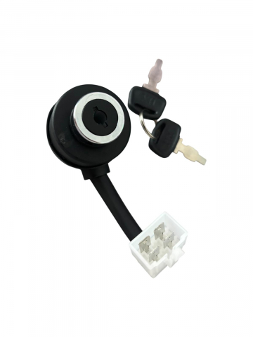 Gradina - Gradinarit - Comutator aprindere 4 fire, 2 chei, mufă 4 pini – compatibil motoare 168F, 170F, GX160, GX200, generator, motocultor, echipamente 4T, AVI-4951