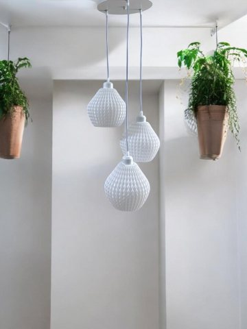 Lustre si pendule - Corp de iluminat cu 3 pendule reglabile, E27, H abajur 18cm, Ø maxim 18cm, AVI-4404