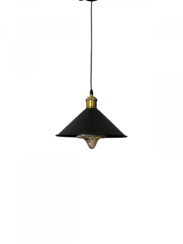 Corp de iluminat E27 tip pendul corp metalic conic cu Ø 16 cm, bec 4825 Star inclus, negru, AVI-4809 [6]