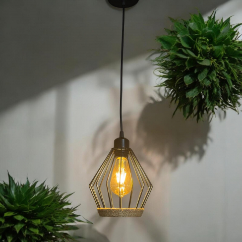 Corp de iluminat E27 tip pendul Ø corp pendul 18cm, metal, bec 4431 inclus, AVI-4811 [1]