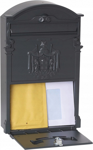 Cutie postala, antracit, otel, 25,5 x 9,5 x 41cm [4]