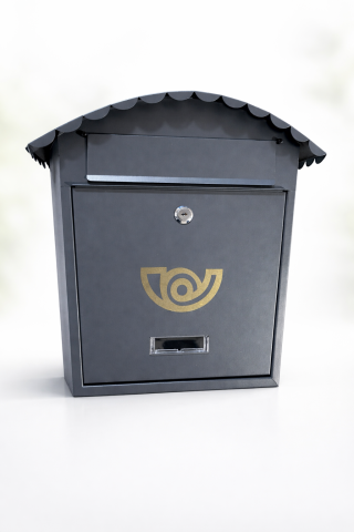 Casa - Cutie poștală, AVI®, 36.5 x 36.5 x 10.5 cm, gri, 2 kg, pentru exterior, AVI-5205