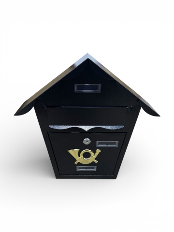 Casa - Cutie poștală, AVI®, 38 x 37 x 8 cm, 1.4 kg, negru, pentru exterior, AVI-2248