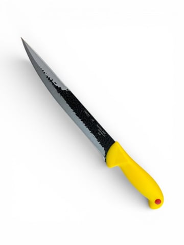 Casa - Cuțit AVI® cu lamă 22 cm, dublu tăiș, lungime totală 35 cm, mâner ergonomic, galben, AVI-3802