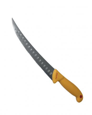 Bucatarie - Cutit cu caneluri lama 19 cm, galben, TS-31332