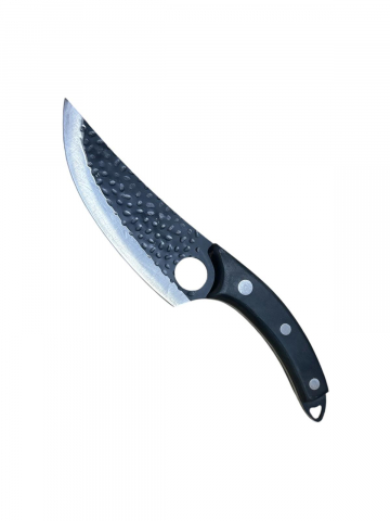 Bucatarie - Cutit de tip japonez, full tang, maner lemn, negru, lama 15 cm, total 27.5 cm, AVI-3899