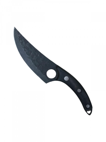 Bucatarie - Cutit de tip japonez, full tang, maner lemn, negru, lama 15 cm, total 27, 5 cm, AVI-4496