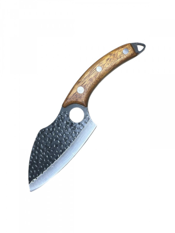 Bucatarie - Cutit de tip japonez, lama 14 x 6.5 cm, full tang, 250 grame, maner lemn, maro, lungime totala 27 cm, AVI-3900