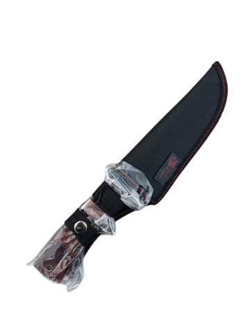 Cuțit de vânătoare AVI® outdoor, lamă 13.5 cm, lungime totală 25.5 cm, grosime lamă 3.5 mm, 245 g, teacă textilă, AVI-5025 [1]