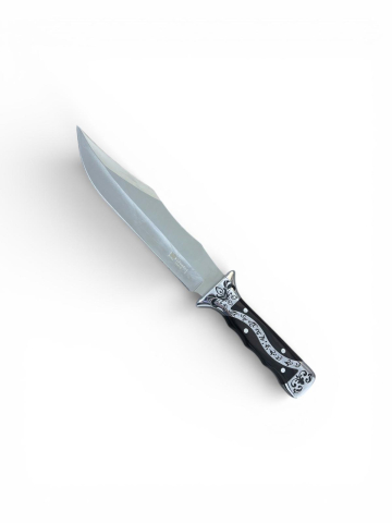 Camping, Outdoor & Bushcraft - Cuțit de vânătoare AVI® outdoor, lamă 19 cm, lungime totală 32.5 cm, grosime lamă 4 mm, 315 g, teacă textilă rezistentă, AVI-5164