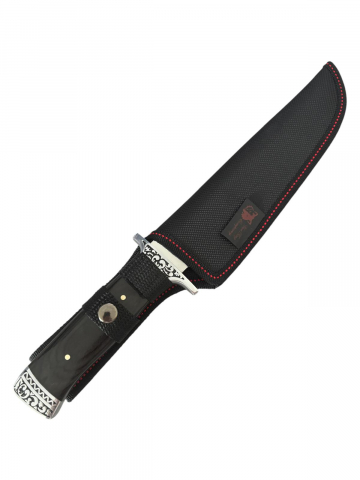 Cuțit de vânătoare și drumeție G38, lamă 17 cm, total 30 cm, grosime 3,5 mm, 260 g, cu teacă inclusă, cod AVI-5014 [1]