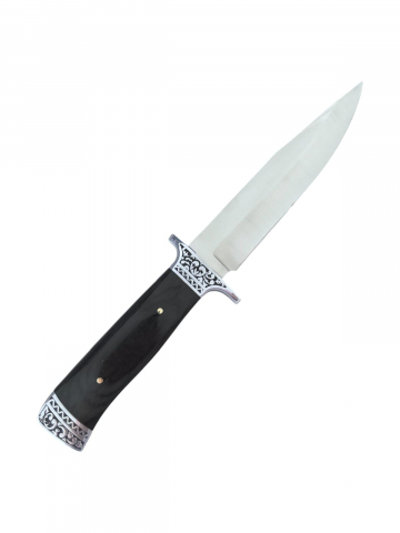 Camping, Outdoor & Bushcraft - Cuțit de vânătoare și drumeție G38, lamă 17 cm, total 30 cm, grosime 3,5 mm, 260 g, cu teacă inclusă, cod AVI-5014