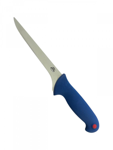Cutite si seturi de cutite - Cutit macelar, lama 14cm, total 28cm, maner ergonomic cauciucat, albastru, AVI-4646