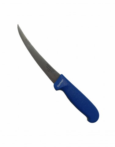 Bucatarie - Cutit macelar lama curbata 15cm, albastru, TS-27721