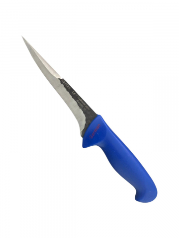 Bucatarie - Cutit macelar pentru spintecat, dublu tais, lama 14.5 cm, total 29cm, maner ergonomic albastru AVI-3800