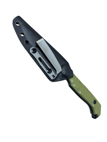 Cuțit tactic bushcraft AVI® premium, full tang, lamă 10 cm, grosime lamă 4 mm, lungime totală 21.5 cm, teacă rigidă, 120 g, AVI-5116 [4]