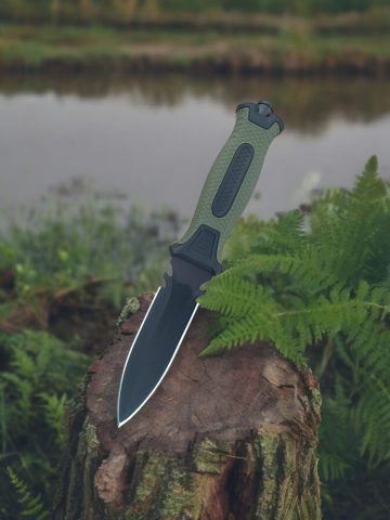 Cutit tactic cu dublu tais, lama 11cm, spargator geam, teaca rigida, 2928B, AVI-4155 [1]