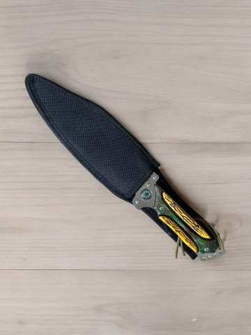 Cutit tactic full tang lama 18.5cm, premium, vanatoare si drumetie, cu busola si minilanterna, D67, AVI-4151 [4]