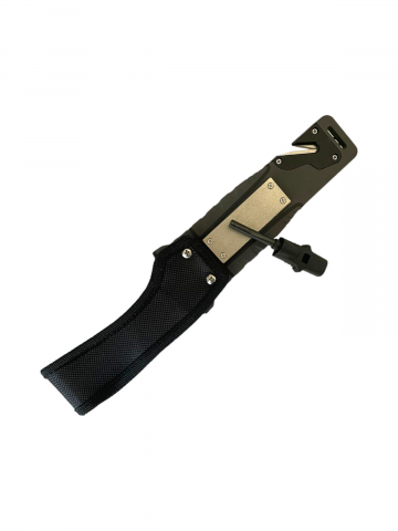 Cutit tactic lama 11cm, de supravietuire, teaca rigida cu accesoriu taiat centuri si cremene, 3658A, AVI-4163 [3]