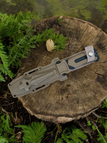 Cutit tactic lama 12.5 cm, de supravietuire, teaca cu cremene, AVI-4185 [3]