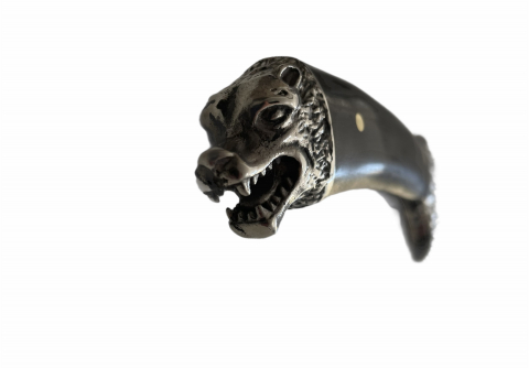 Cutit vanatoare si drumetie Wolf head 32cm, lama 18,5 cm, TS-23181 brown [2]