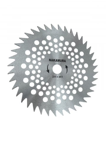 Gradina - Gradinarit - Disc 255mm, fara vidia, pentru taiat iarba - vegetatie, pentru motocosa, grosime 1.5mm, 40 dinti, AVI-2524