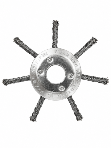 Consumabile masini gradinarit - Disc cu fire de sârmă din oțel pentru motocoasă, AVI®, 150 mm / 6", prindere 25.4 mm, 6 mănunchiuri compacte, AVI-5836