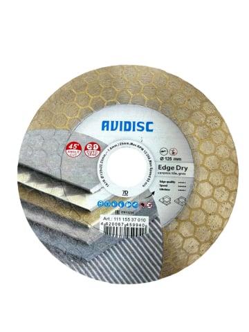 Accesorii polizare si slefuire - Disc diamantat 125mm pentru slefuit canturi, gresie, faianta, placi ceramice, pentru polizor unghiular, AVI-3968