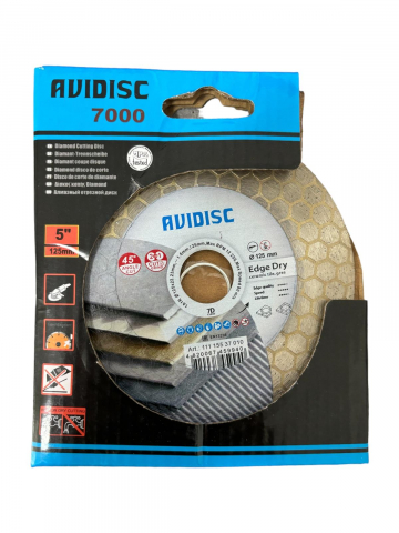 Disc diamantat 125mm pentru slefuit canturi, gresie, faianta, placi ceramice, pentru polizor unghiular, AVI-3968 [1]